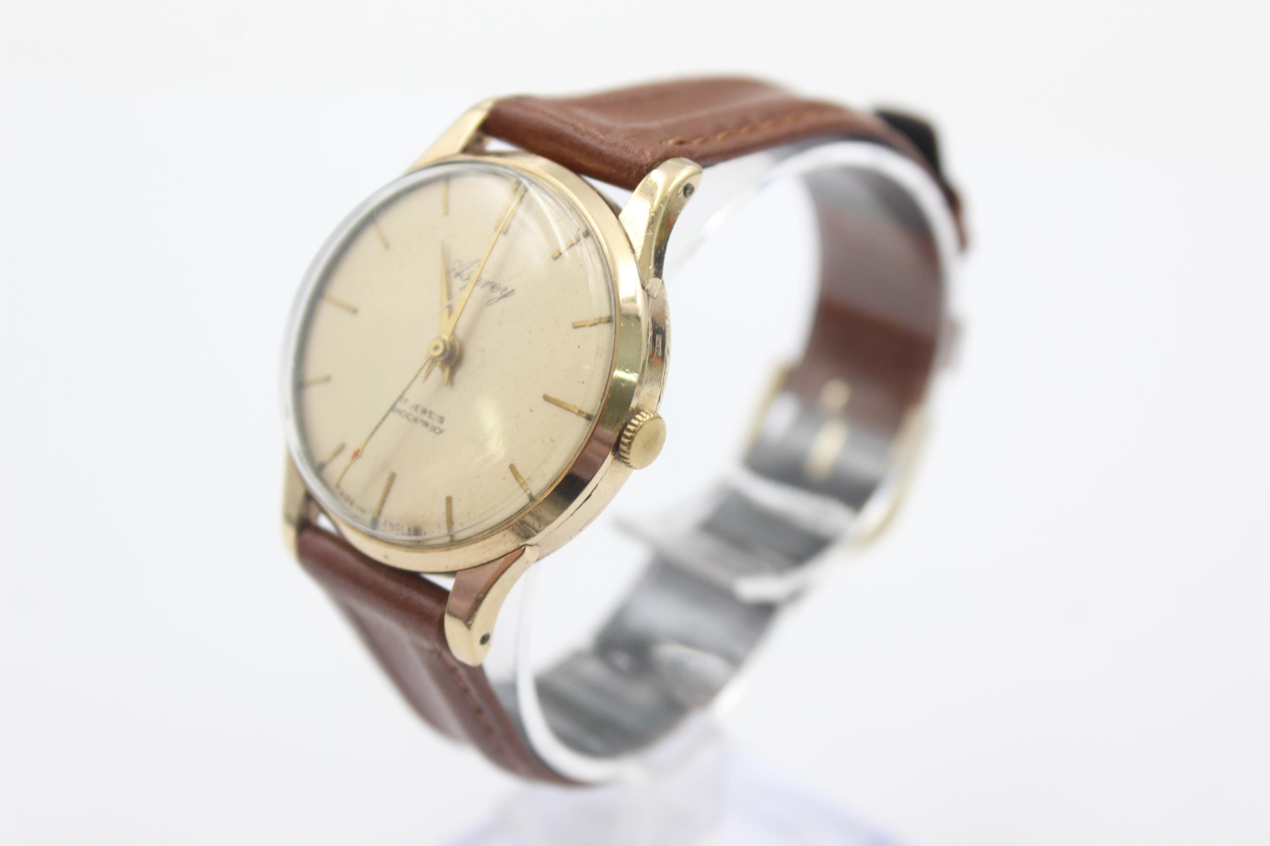 Vintage Gents ASPREY 9ct Gold Cased WRISTWATCH Hand-Wind WORKING - Image 3 of 5