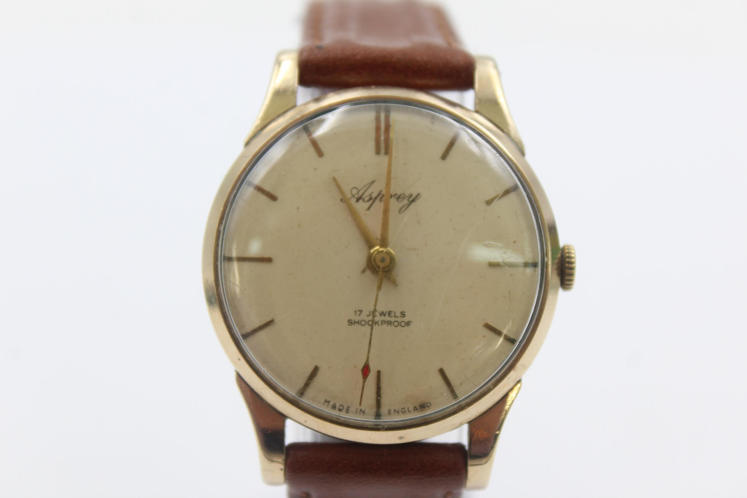 Vintage Gents ASPREY 9ct Gold Cased WRISTWATCH Hand-Wind WORKING - Image 2 of 5