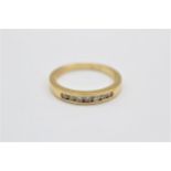 18ct gold diamond channel setting ring (3.1g) Size L