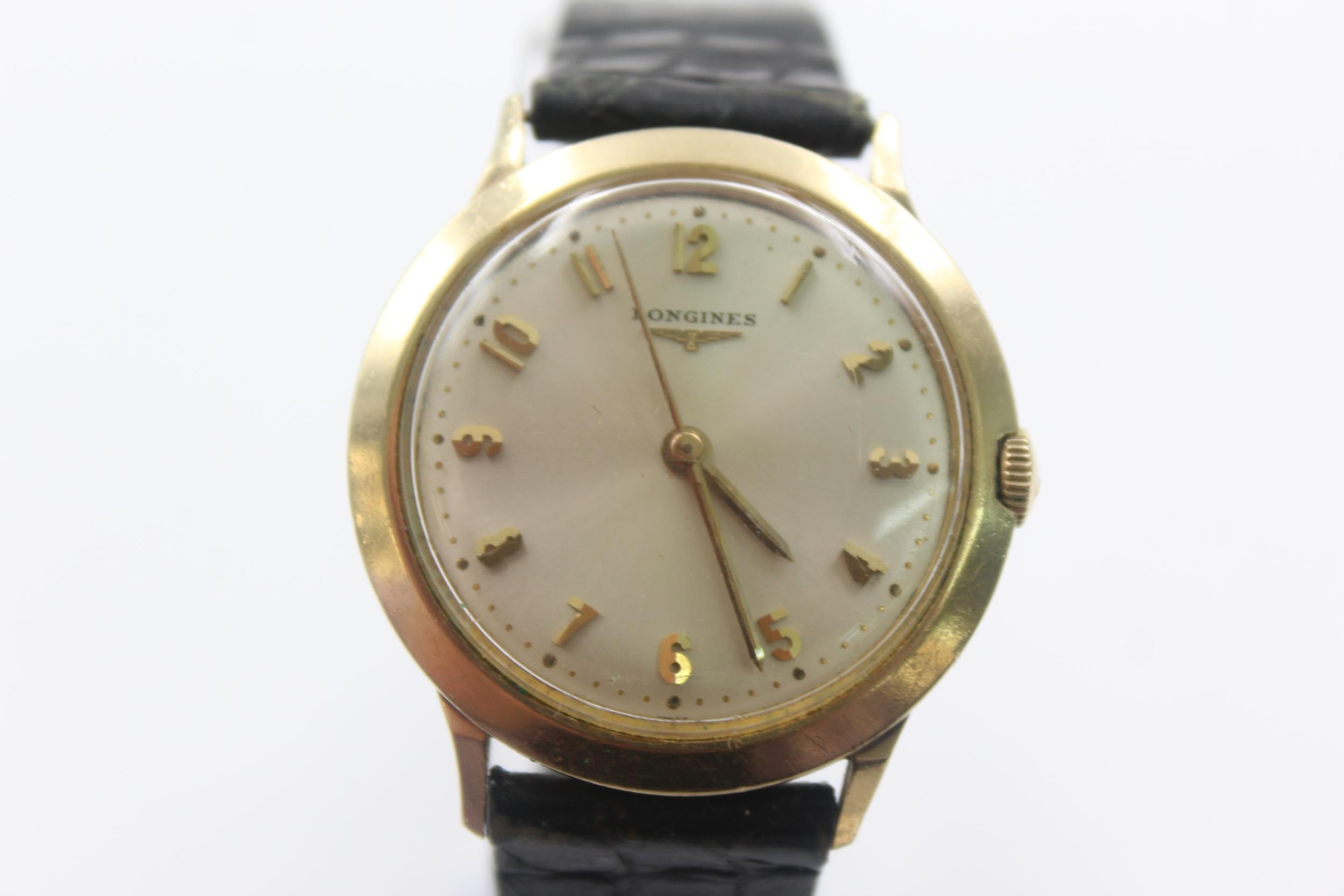 Vintage Gents LONGINES 10k Gold Capped Dress Style WRISTWATCH Hand-Wind WORKING - Image 2 of 5
