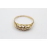 18ct gold antique old cut diamond five stone ring (2.3g) Size S