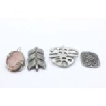 4 X Danish Pewter And Stainless Steel Jewellery Including P. Lustinn