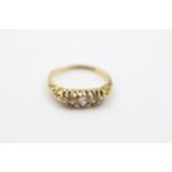 18ct gold antique old cut diamond five stone ring (2.4g) Size I