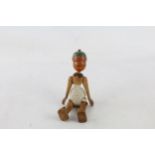 Vintage Handmade FOLK ART Jointed Wooden Peg Doll w/ Pin Joints
