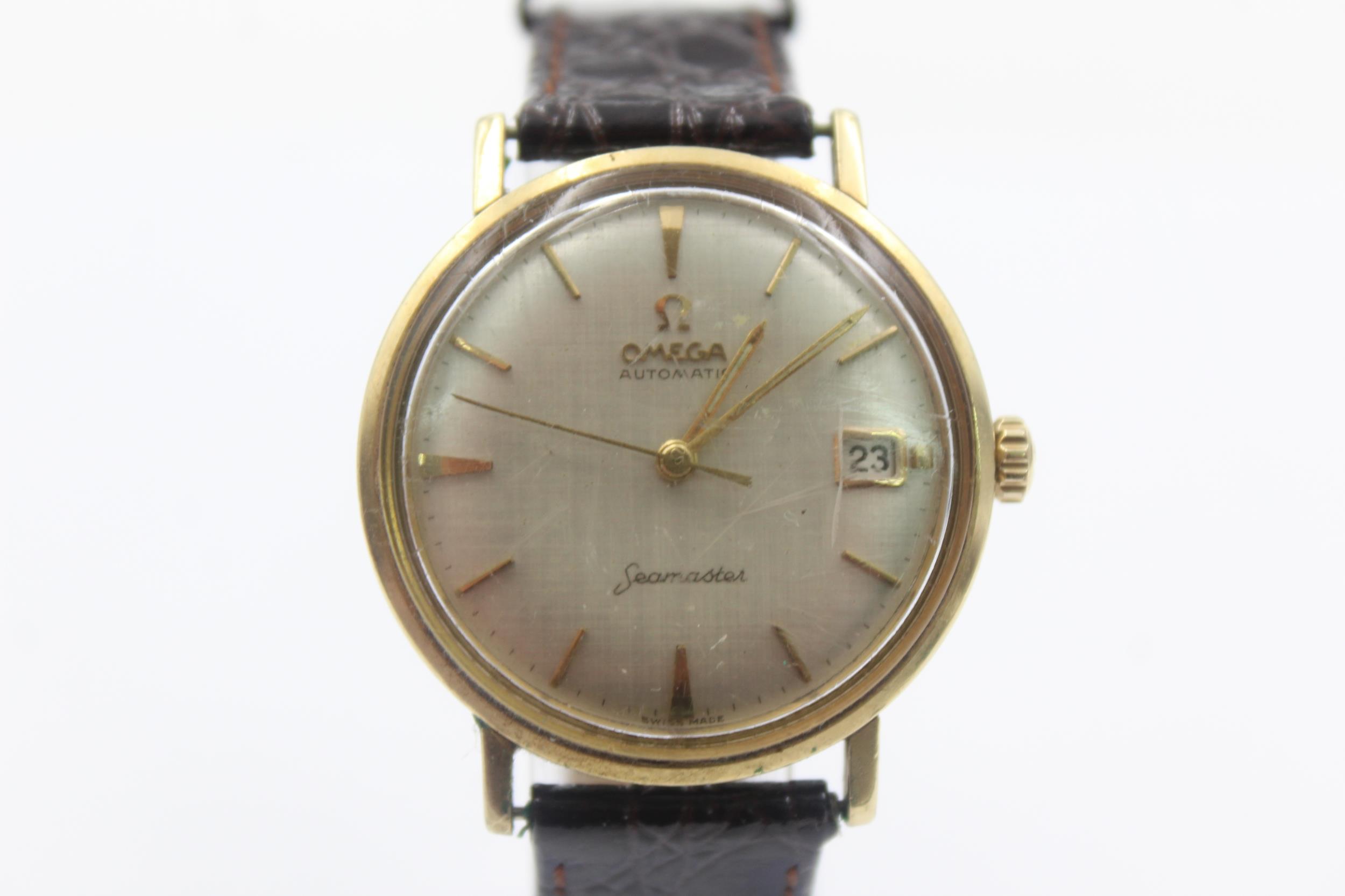 Vintage Gents OMEGA SEAMASTER Gold Tone WRISTWATCH Automatic WORKING Boxed - Image 3 of 7