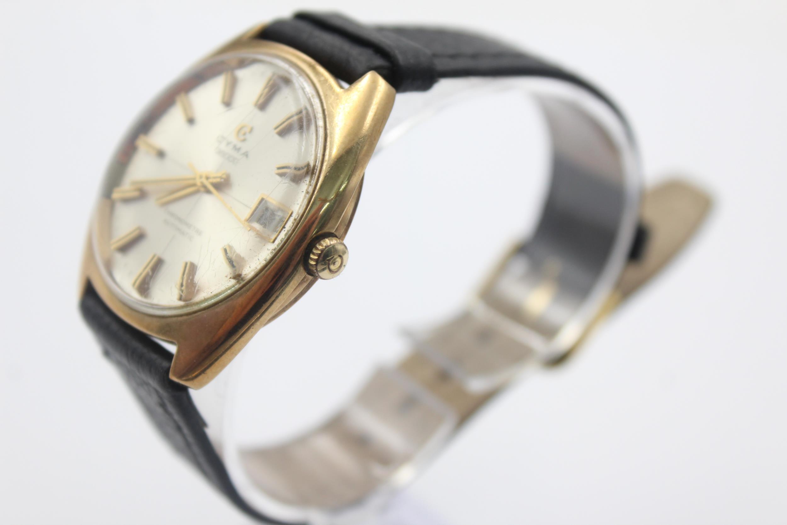 Vintage Gents CYMA 36000 9ct Gold Cased C.1970s WRISTWATCH Automatic WORKING - Image 3 of 5