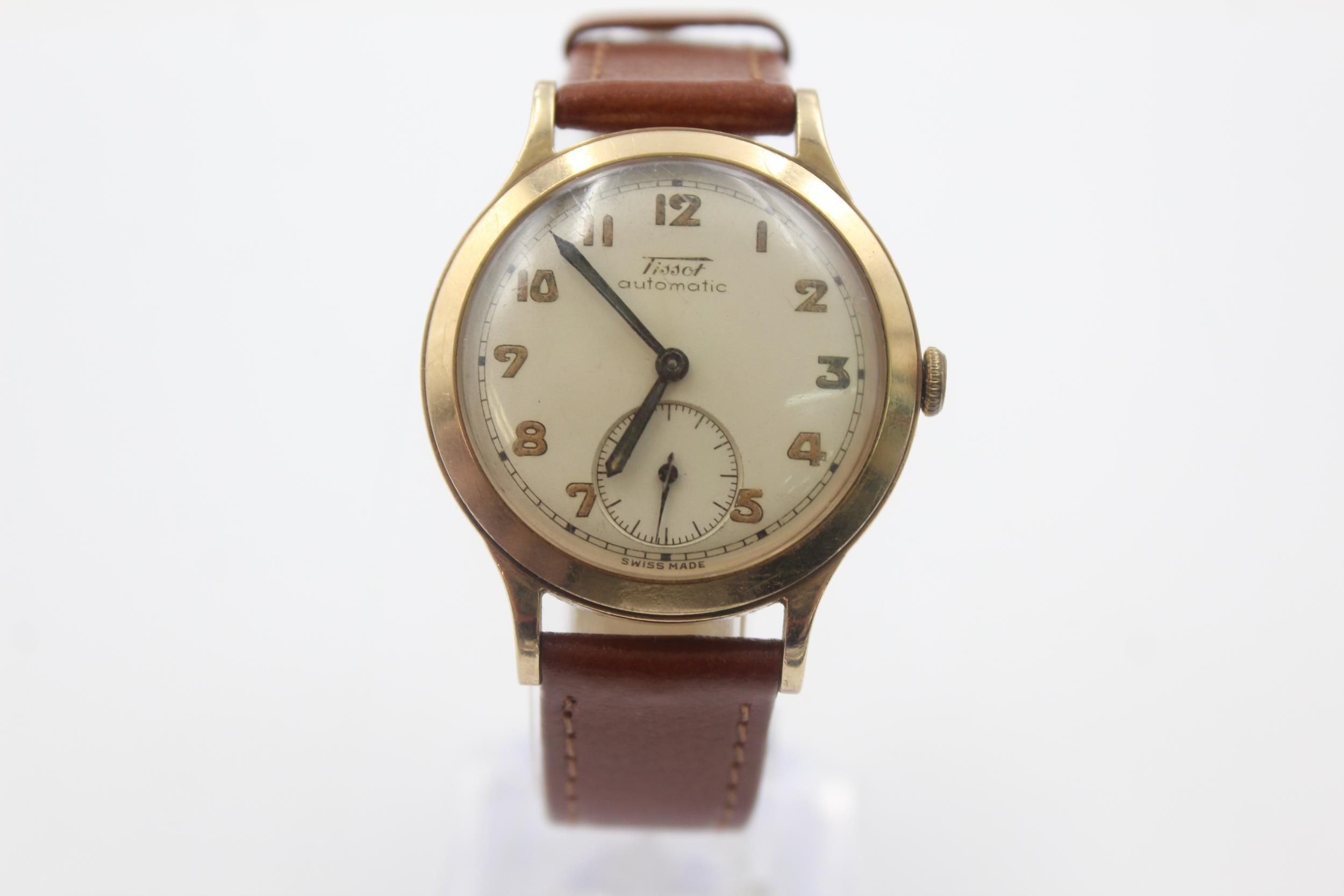 Vintage TISSOT 9ct Gold Cased Wristwatch AUTOMATIC WORKING (42g)