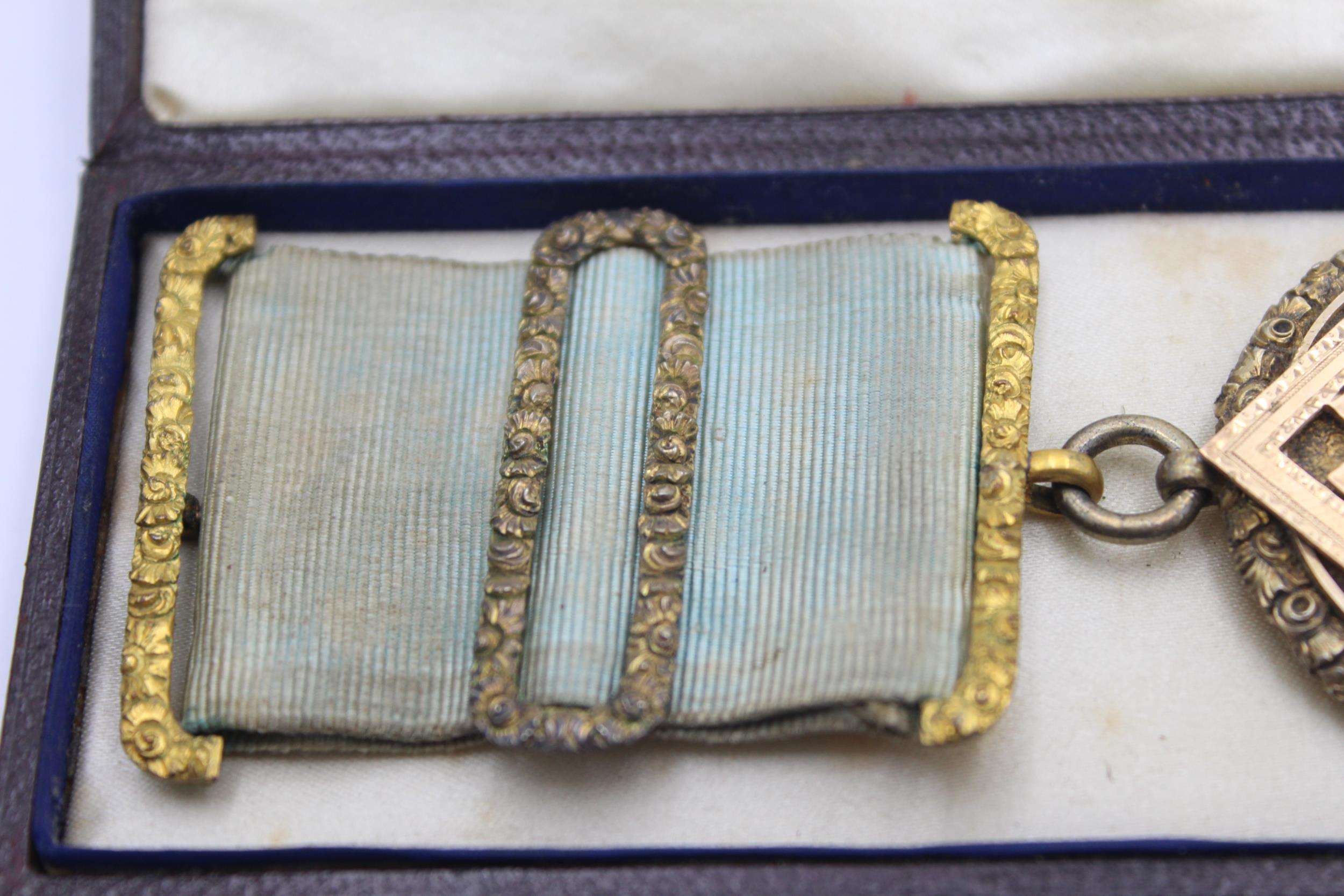 Antique Sterling Silver .925 Cased Masonic Jewel Neptune Lodge No.22 Etc (59g) - Image 3 of 5
