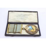 Antique Sterling Silver .925 Cased Masonic Jewel Neptune Lodge No.22 Etc (59g)