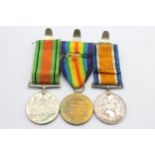 WW1 - WW2 Mounted Medal Group Mounted w/ Original Ribbons, WW1 Pair Named