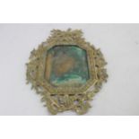 Antique BRASS Art Nouveau Mirror / Photo Frame
