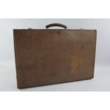 Vintage Suitcase w/ Opening Front Compartment, Latches & Handle