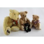 4 x Assorted Branded Jointed Collectors Bears Inc Dean's Ragbook, Hermann Etc