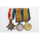 WW1 Mounted 1914 - 15 Star Trio w/ Original Ribbons