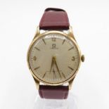 Vintage Gents OMEGA 9ct Gold Cased WRISTWATCH Hand-Wind WORKING
