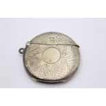 Antique 1908 Chester STERLING SILVER Circular Vesta / Match Case (21g)