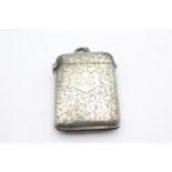 Antique Edwardian Hallmarked 1902 London STERLING SILVER Vesta / Match Case 39g