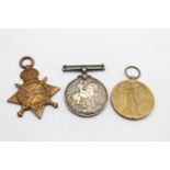 3 x Named WW1 Medals Inc 1914 - 15 Star, War & Victory Medal