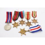 6 x WW2 Medals Inc Burma, Africa, Italy, France & Germany Stars