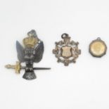 Collection of watch fobs and masonic emblems all HM silver 73.1g