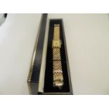 ladies brooks and bentley 1g pure gold watch boxed