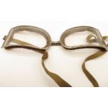early glass lensed curve fronted flying glasses