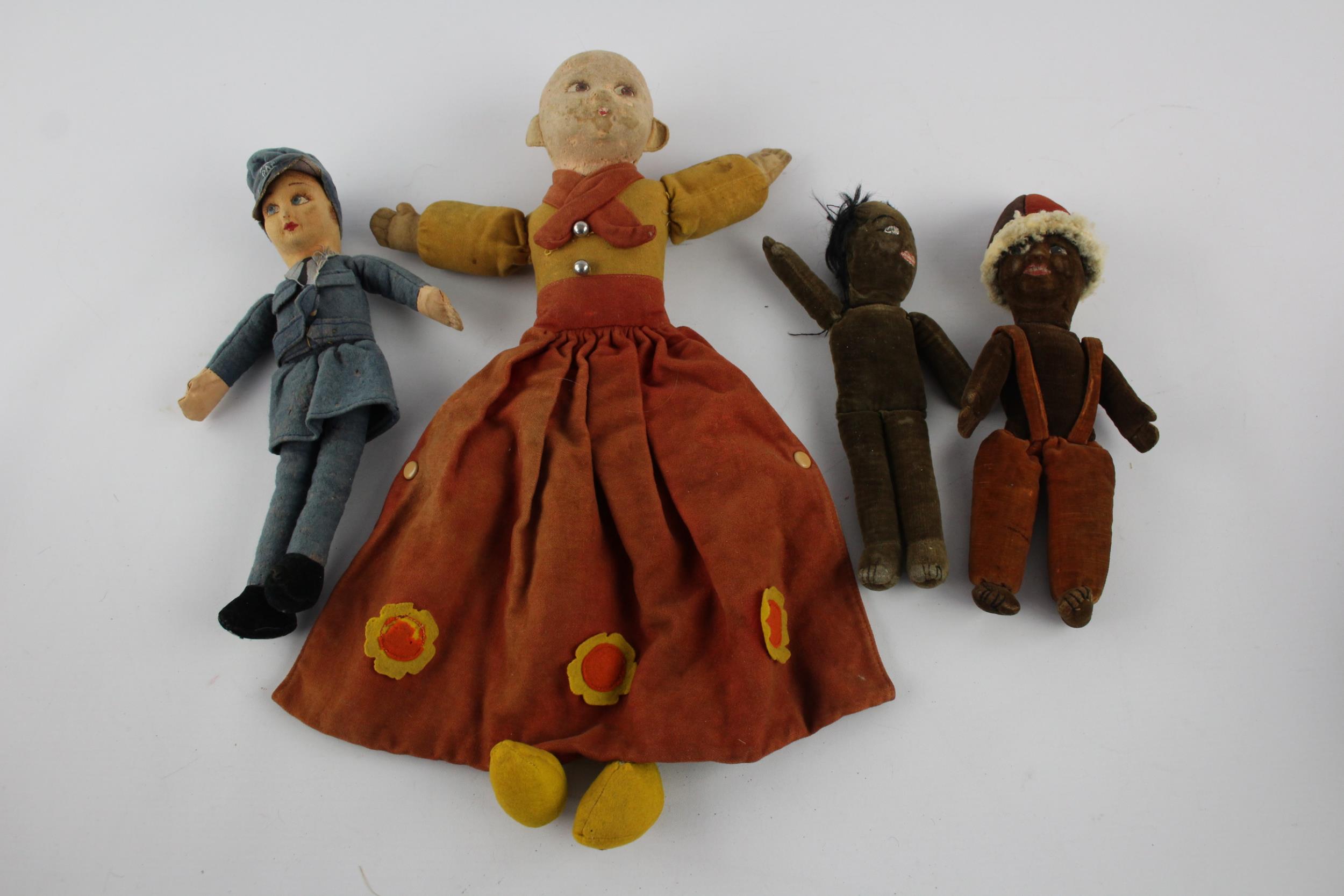 4 x Vintage NORAH WELLINGS Dolls Inc. RAF & Boudoir Doll / Nightdress Case // Items are in vintage