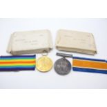 Boxed WW1 Medal Pair Inc Original Ribbons, Packets & Medals // Boxed WW1 Medal Pair Inc Original