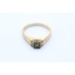 9ct Gold Chrysoprase Dress Ring (2.3g) Size N 1/2