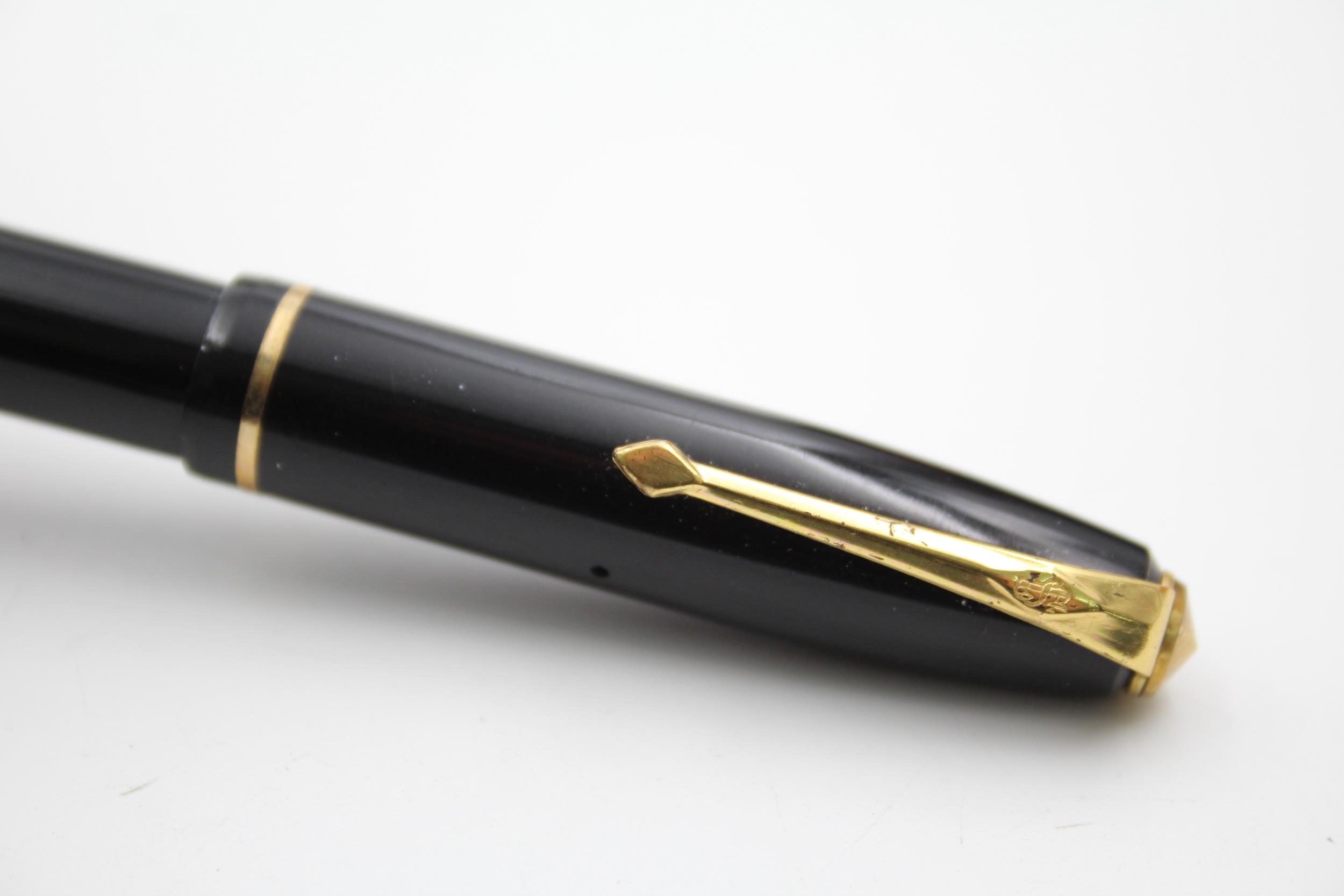 Vintage CONWAY STEWART 85 Black FOUNTAIN PEN w/ 14ct Gold Nib WRITING Boxed // Vintage CONWAY - Image 7 of 7