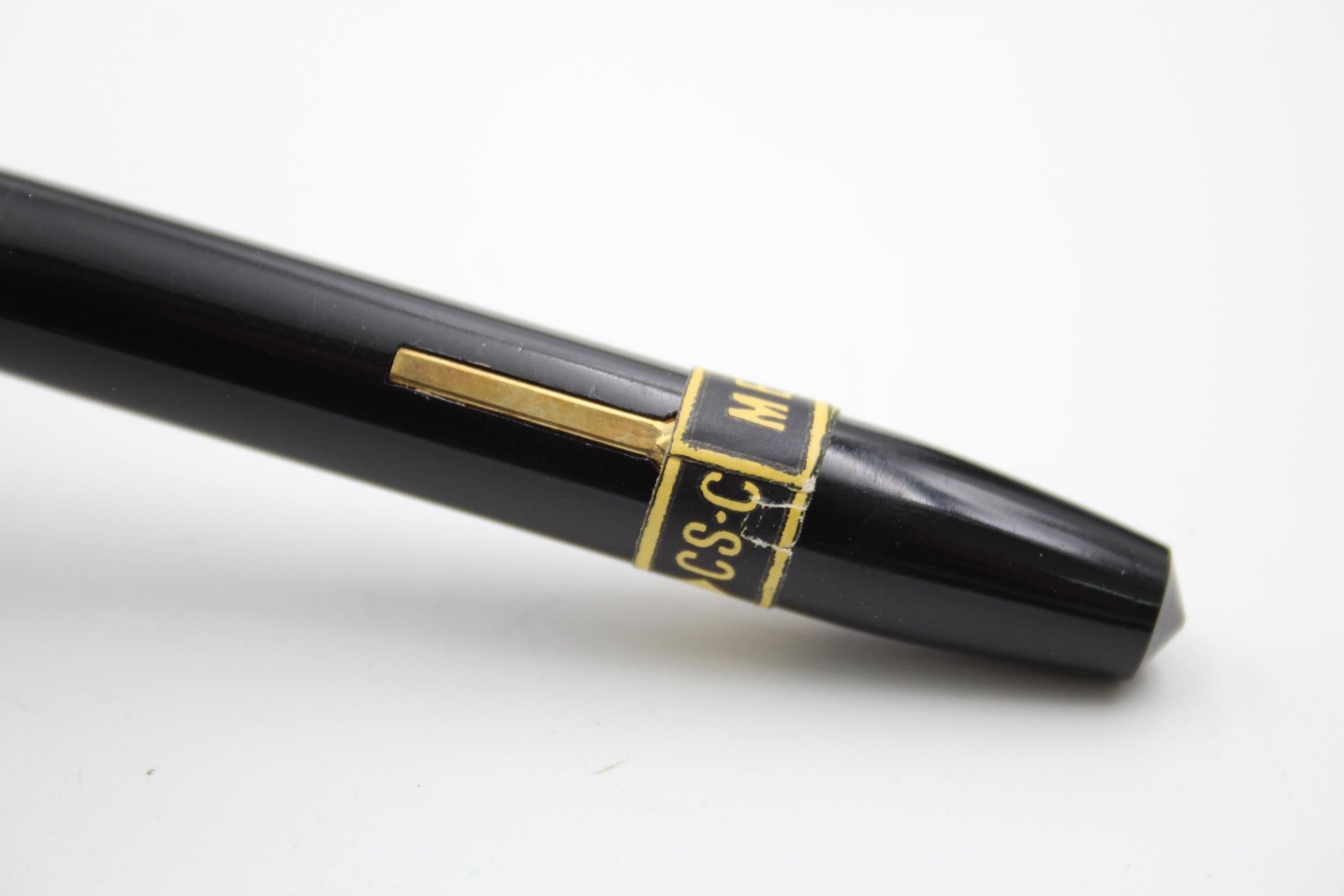 Vintage CONWAY STEWART 85 Black FOUNTAIN PEN w/ 14ct Gold Nib WRITING Boxed // Vintage CONWAY - Image 4 of 7