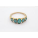 9ct Gold Oval Cut Opal Five Stone Ring (3g) Size S