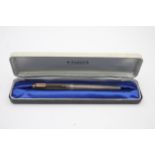 Vintage PARKER 75 .925 STERLING SILVER FOUNTAIN PEN w/ 14ct Gold Nib WRITING 23g // In Original