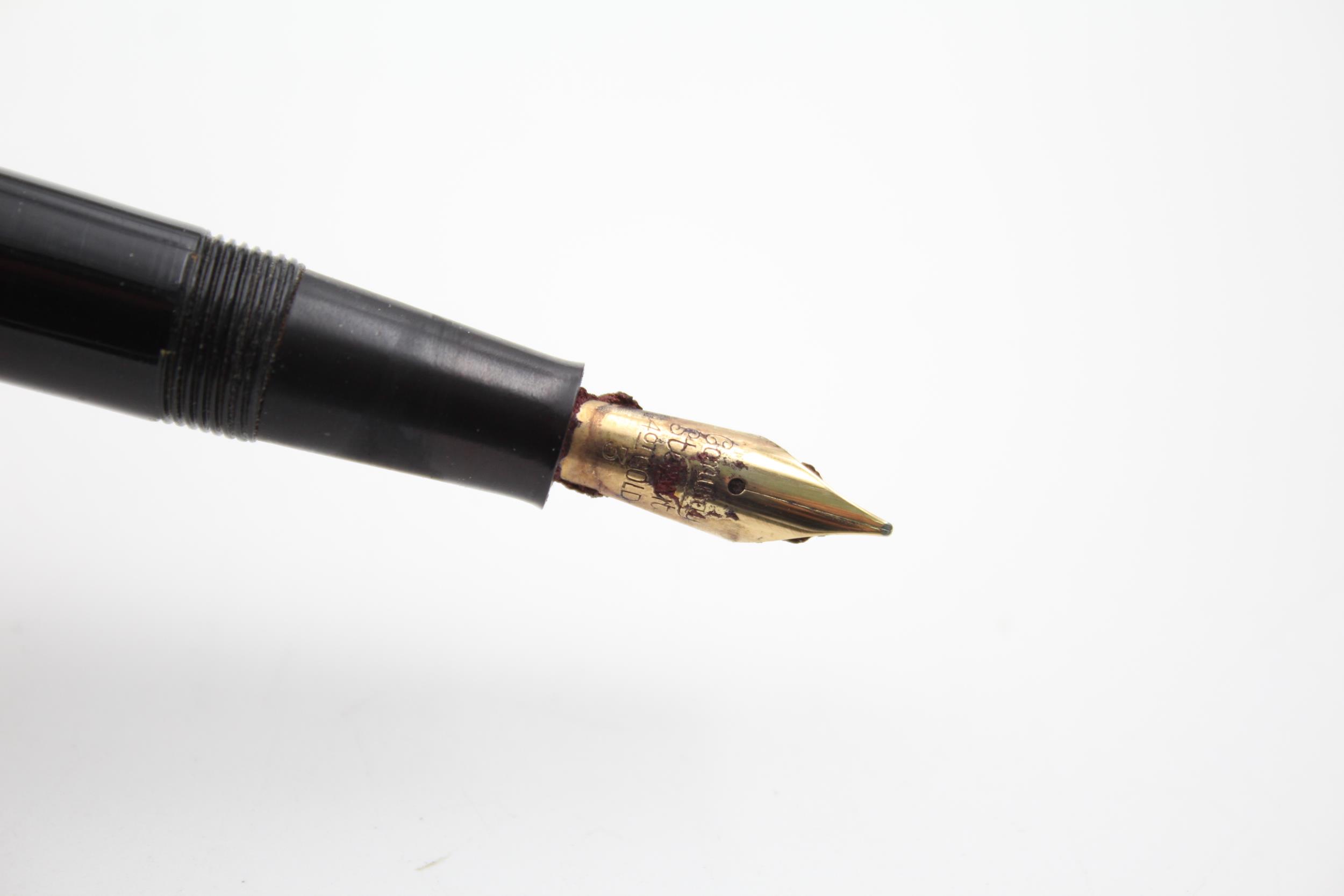 Vintage CONWAY STEWART 85 Black FOUNTAIN PEN w/ 14ct Gold Nib WRITING Boxed // Vintage CONWAY - Image 2 of 7