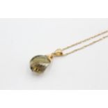 9ct Yellow Gold Citrine Pendant Necklace (3.4g)