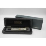 PARKER Duofold Special White Lacquer FOUNTAIN PEN w/ 18ct Gold Nib WRITING Boxed // PARKER Duofold
