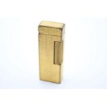 Vintage DUNHILL Gold Plated Rolagas Cigarette LIGHTER (73g) // UNTESTED In vintage condition Signs