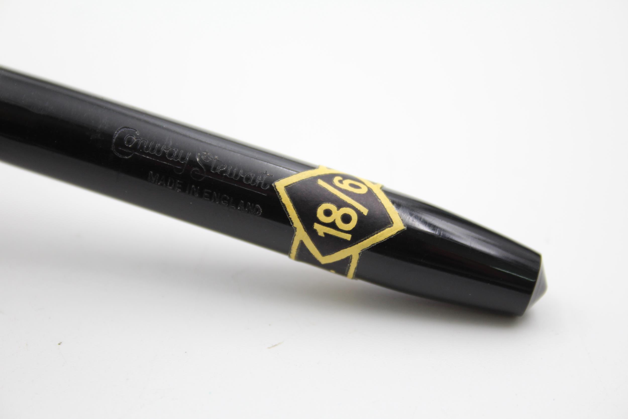 Vintage CONWAY STEWART 85 Black FOUNTAIN PEN w/ 14ct Gold Nib WRITING Boxed // Vintage CONWAY - Image 5 of 7