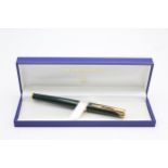 WATERMAN L'Etalon Green Lacquer FOUNTAIN PEN w/ 18ct Gold Nib WRITING Boxed // Dip Tested &