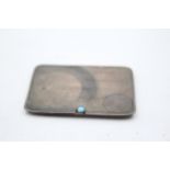 Antique Edwardian 1905 Birmingham STERLING SILVER Double Stamp Case (19g) // w/ Turquoise Stone