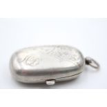 Antique Hallmarked 1911 Birmingham STERLING SILVER Double Sovereign Case (31g) // w/ Personal