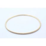 18ct Gold Diamond Half Eternity Bangle (7.7g)