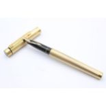 Vintage SHEAFFER Targa Gold Plated FOUNTAIN PEN w/ 14ct Gold Nib WRITING 26g // Vintage SHEAFFER