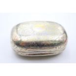 Antique Victorian Hallmarked 1856 London STERLING SILVER Travel Soap Dish (94g) // w/ Engraved