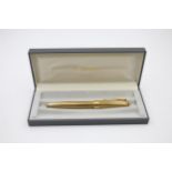 PARKER Sonnet Gold Plated FOUNTAIN PEN w/ 18ct Gold Nib WRITING Boxed // PARKER Sonnet Gold Plated