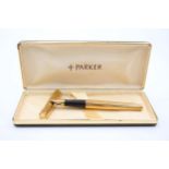 Vintage PARKER 75 Rolled Gold FOUNTAIN PEN w/ 14ct Gold Nib WRITING (22g) // Vintage PARKER 75