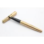 Vintage PARKER 61 Gold Plate FOUNTAIN PEN w/ Gold Plate Nib WRITING (24g) // Vintage PARKER 61