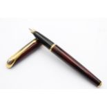 PARKER Ellipse Burgundy FOUNTAIN PEN w/ 18ct Gold Nib WRITING // PARKER Ellipse Burgundy FOUNTAIN