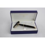 WATERMAN Carene Black Lacquer FOUNTAIN PEN w/ 18ct Gold Nib WRITING Boxed WATERMAN Carene Black