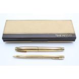 Vintage SHEAFFER Imperial Gold Plated FOUNTAIN PEN w/ 14ct Gold Nib, Ballpoint Vintage SHEAFFER